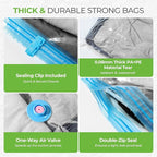 Vacuum Storage Bags for Travel - 9 Pack Compression Packing with Wireless Electric Pump for Luggage Vacuum Seal Bags for Clot