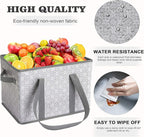 WISELIFE Reusable Grocery Bags 8 Pack,Large Grocery Tote Bag Water Resistant Shopping Bags Foldable Grocery Bag for Clothes,Shoes and Picnic,Grey