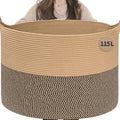INDRESSME 115L Extra Large Blanket Basket, Woven Baskets for Storage, Wicker Storage Basket for Organizing Woven Laundry Bask