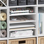 Furinno Cubicle Cube Insert, 3-Shelf Cube Organizer, 3-Tier Shelf Accessory, Fits into Furinno Triple Thick Cubes, IKEA Kalla