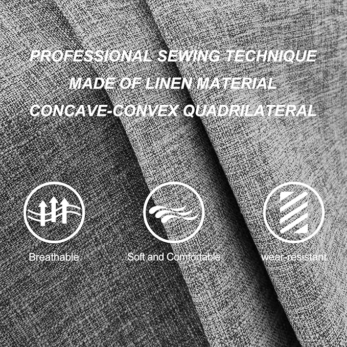 Linen Car Seat Covers Front Seat Covers Breathable Cloth Fabric Car Seat Protector - Universal Fit for Cars, Vans, SUVs, Truc
