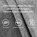 Linen Car Seat Covers Front Seat Covers Breathable Cloth Fabric Car Seat Protector - Universal Fit for Cars, Vans, SUVs, Truc
