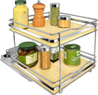 LYNK PROFESSIONAL® Élite™ Pull Out Spice Organization for Cabinets - 10-3/8 inch Wide – Spice Rack for Inside Cabinets – Wood