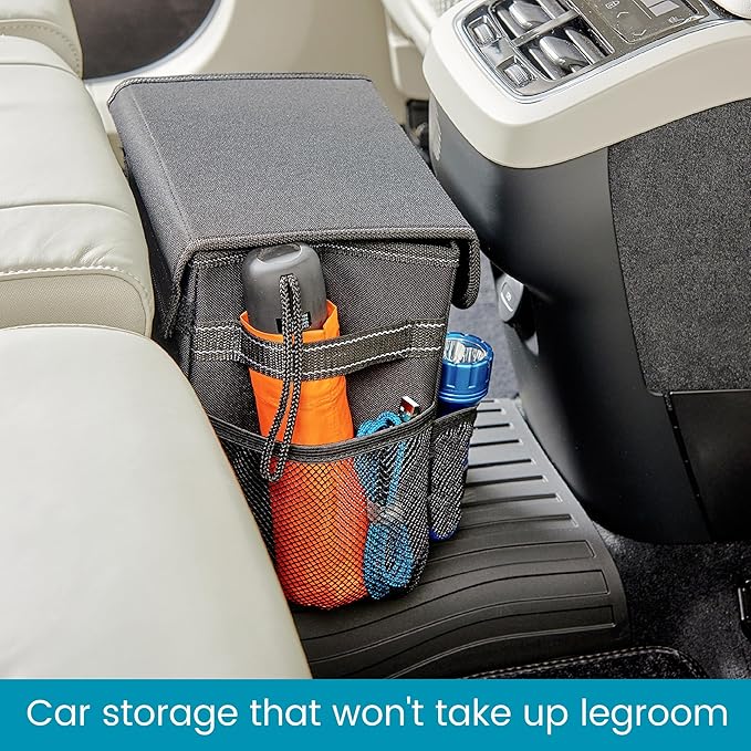 High Road Carganizer Car Storage Organizer with Lid - Multipurpose Small Car Storage Box, Back or Front Seat Organizer, Auto
