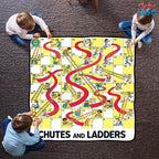 Chutes & Ladders Blanket | Chutes & Ladders Game Board | Giant Chutes and Ladders Throw Blanket Board Game | 60" X 60" | Offi