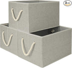 StorageWorks Fabric Storage Bins for Shelves, Storage Baskets for Closet Organization, Organizer Bins for Clothes Storage, Gr