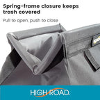 High Road TrashStash Hanging Car Garbage Bag with Push-Close Lid and Waterproof Bin for Cars, SUVs and Trucks - Holds 3 Gallons of Car Trash