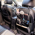 Car Seat Back Organizer, Car Back Seat Storage with Multiple Pockets, Car Seat Hanging Pocket,Front Seat Organizer Headrest Bag Compatible with Car SUVs Pickup and Truck