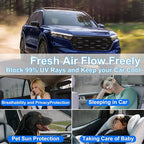 Front Side Half Window Shade Foldable Custom Fit for Honda RV3/4/5/6 2023-2026 Car Window Shades for Side Window Sun Shade UV Protection Heat Insulation for Camping Sleeping 6PCS