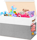 Mabahoo Large Toy Box, Collapsible Sturdy Storage Chest With Lids, Kids Toy Chest Storage Organizer Toddler Bin Boxes for Liv