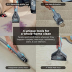 Shark StainStriker Portable Carpet Upholstery & Area Rug Cleaner, Stain & Odor Remover, Perfect for Car Interiors, Nordic Blu