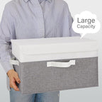 GRANNY SAYS Fabric Storage Boxes, Memory Keepsake Box, Large Storage Bins with Lids, Closet Organizers, Toy Box, Storage Bask