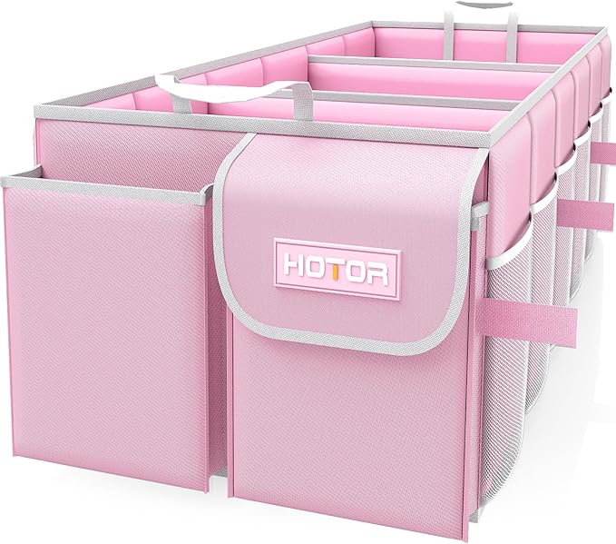HOTOR Trunk Organizer for suv - Car Organizer, Foldable Trunk organizer for SUVs & Sedans, Sturdy Car Organization for Car Acc