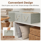 StorageWorks Fabric Storage Bins for Shelves, Storage Baskets for Closet Organization, Organizer Bins for Clothes Storage, Gr