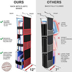 ABRA® 3 Shelf Hanging Locker Organizer for School, Gym, Work, Storage | Deep Shelves 6.5”x 9”| Eco-Friendly Fabric Healthy fo