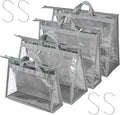 CINPIUK 4 Pack Handbag Dust Bags Clear Purse Storage Organizer for Closet, Zipper Hanging Storage Bag for Handbags, Grey