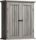 ChooChoo Bathroom Wall Cabinet, Over The Toilet Space Saver Storage Cabinet, Farmhouse Medicine Cabinet with 2 Doors and Adju