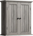 ChooChoo Bathroom Wall Cabinet, Over The Toilet Space Saver Storage Cabinet, Farmhouse Medicine Cabinet with 2 Doors and Adju