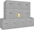 STORAGE MANIAC Storage Cubes, 11 Inch Collapsible Storage Bins with Handles, 10 Pack Fabric Foldable Bins for Organization, D