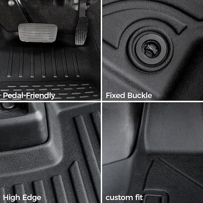 Floor Mats for Honda Odyssey 2018-2026, All Weather Floor Mats Trunk Cargo Liner and Door Sill Guards Accessories, Full Coverage Set