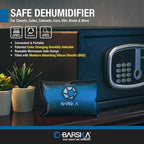 BARSKA Rechargeable Desiccant Dehumidifier - Safe Moisture Absorber for Home Closets, Gun Safes, Basement, Garage, Cars, Micr