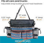 High Road SwingAway Front Seat Car Organizer for Daily Driving Essentials with Side Bottle and Cup Holders