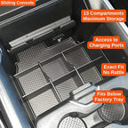 Vehicle OCD - Lower Center Console Organizer for RAM 1500/2500/3500 (2019-2026) (NOT for Classic, Longhorn, Limited) (NOT for TRX, RHO, Rebel GX with console mounted shifter) - Made in USA - SLX161