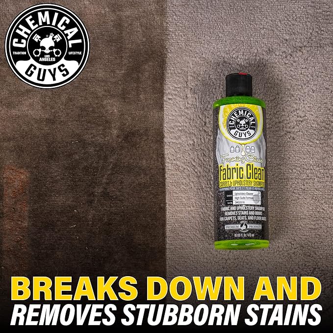 Chemical Guys CWS203 Foaming Citrus Fabric Clean Carpet & Upholstery Cleaner (Car Carpets, Seats & Floor Mats), Safe for Cars