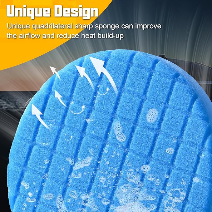 Buffing Pads, 8Pcs Polishing Pad 7.5 Inch 190mm for 7 Inch Backing Plate, Compound Buffing Sponge Pads and Woolen Pads Cutting Polishing Pad Kit for Car Buffer Polisher & Waxing