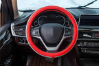 New Diamond Leather Steering Wheel Cover with Bling Bling Crystal Rhinestones, Universal Fit 15 Inch Car Wheel Protector for 