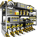 Power Tool Organizer Wall Mount,4 Layers Heavy Duty Storage Rack with 8 Drill Holder, Easy Installation, Tool Organizer Wall 