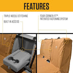 Carhartt Universal Nylon Duck Canvas Automotive Bench Seat Covers, Durable Fitted Full-Size Bench Seat Protection with Rain D
