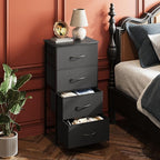 WLIVE Dresser with 4 Drawers, Fabric Storage Tower, Organizer Unit for Bedroom, Hallway, Entryway, Closets, Sturdy Steel Fram