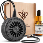 Handmade Wood Car Air Freshener — Best Wheels Designed Refillable Essential Oil Diffuser — Long Lasting diAquatoria Fragrance