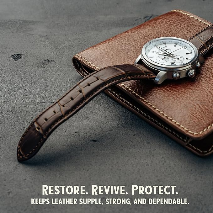 Snowshoe Belt Balm, Made in USA Since 1927 - Protect, Condition, Restore & Waterproof - Leather Conditioner for Belts, Wallet