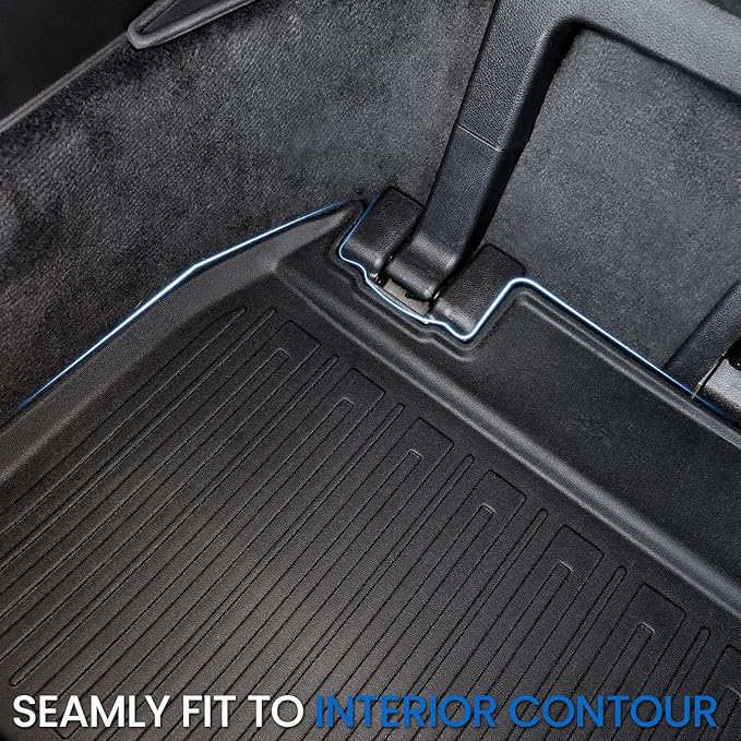 Cargo Lower Mat Backrest Mats for 2022-2025 2026 Kia Carnival, All Weather TPE Seat Back Liners Trunk Lower Well Mat Cargo Liner Accessories (Backrest Mats for 3rd-Row+ Cargo Lower Mat)