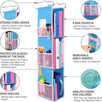 ABRA® 3 Shelf Hanging Locker Organizer for School, Work, Gym, Storage | Deep Shelves 6.5”x 9”| Eco-Friendly Fabric Healthy fo