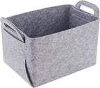 Storage Basket Felt Storage Bin Collapsible& Convenient Box Organizer with Carry Handles for Office Bedroom Closet Babies Nur