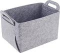 Storage Basket Felt Storage Bin Collapsible& Convenient Box Organizer with Carry Handles for Office Bedroom Closet Babies Nur