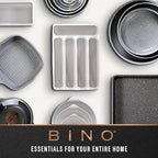 BINO | Woven Plastic Basket | XS (Natural Grey), 5-Pack | THE JUTE COLLECTION | Home Organization, Space - Saving Storage, St