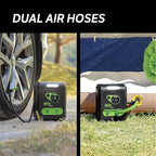 Slime 40085 Tire Inflator, Cordless, Multi-Purpose, Portable Air Compressor Pump, Auto Shut-Off, Lithium Ion Battery and LED Light, Rechargeable, 6 min Inflation
