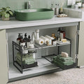 NETEL Under Sink Organizers and Storage,Kitchen Cabinet Organizer,2 Tier Under Sink Expandable Shelves，Bathroom Cabinet Organ