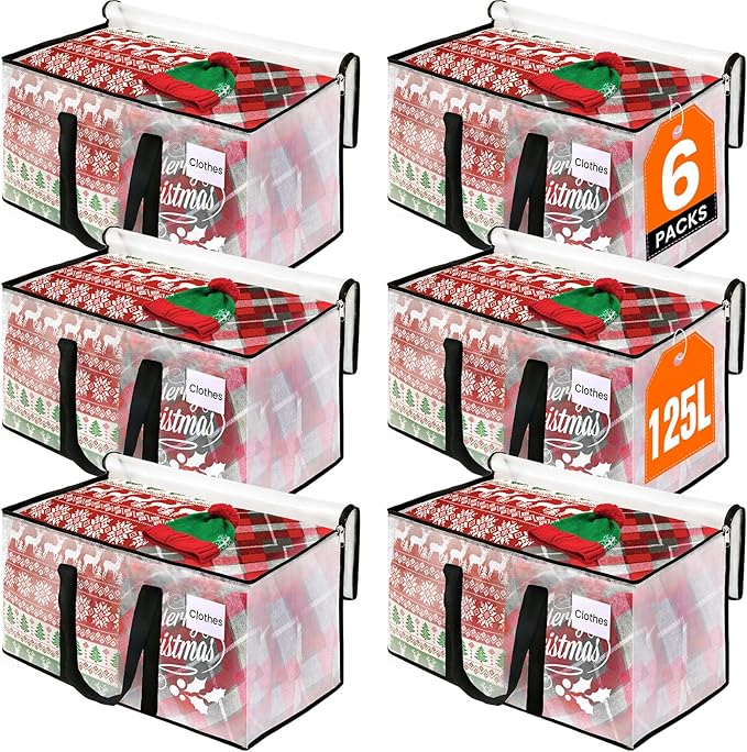 RoomHacks Clear Heavy Duty Extra Large Moving Bags, Reinforced Handle and Double Zipper Storage Bags for Packing Essentials (