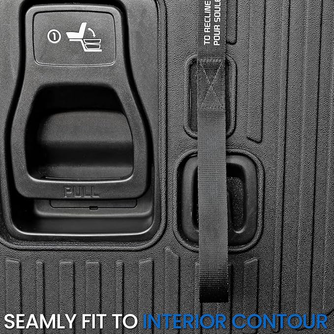 Backrest Mats for 2022-2025 2026 Kia Carnival Fold-in-Floor Use, All Weather TPE 3rd Row Seat Back Covers Trunk Area Accessories (Backrest Mat for 3rd-Row)