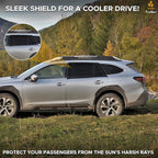 EcoNour Car Rear Window Sun Shades Compatible for Subaru Outback | 2Pack Breathable Shade - 100% UV & Mosquito Protection | Rear Window Covers for Privacy & Blackout | Car Window Accessories