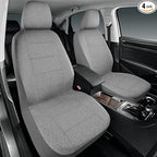Road Comforts Car Seat Covers for Front Seat, Low Back Heavy Duty Breathable Flax Seat Protector, Airbag, Not Seat Belt Compa