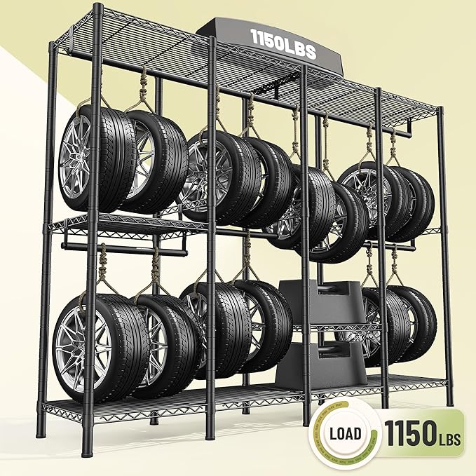 Raybee Clothes Rack for Hanging Clothes,Clothing Rack with Shelves,Portable Closet,Adjustable,76" W x 77" H x 18" D,Max Load 