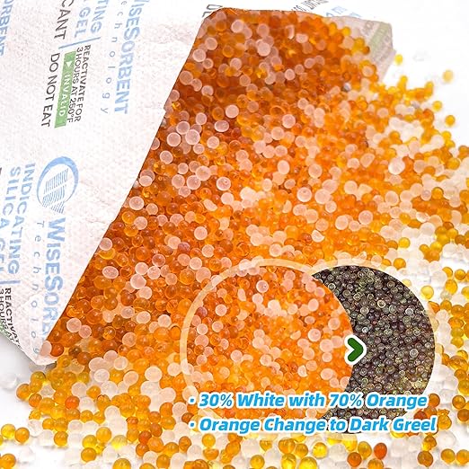 20 Gram [500 Packs] Desiccant Packs, Indicating Silica Gel Packets, Rechargeable Moisture Packs for Storage, Moisture