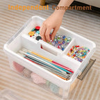 Citylife 17 QT Plastic Storage Bins Clear Storage Box with Removable Tray Stackable Latching Box with Handle for Oraganizing 