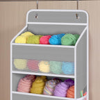 Univivi Door Hanging Organizer Nursery Closet Cabinet Baby Storage with 6 Large Compartments and 8 Side Pockets for Cosmetics